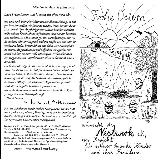 Rundbrief Ostern 2003