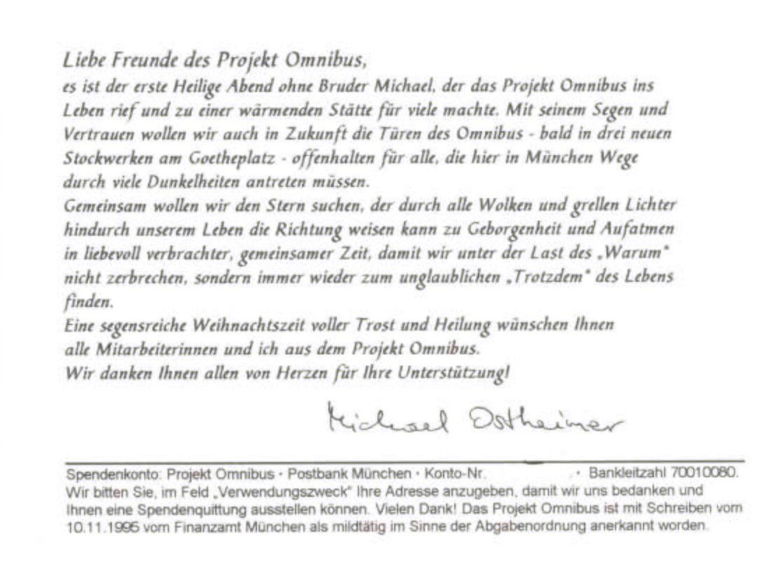Rundbrief Weihnachten 1998