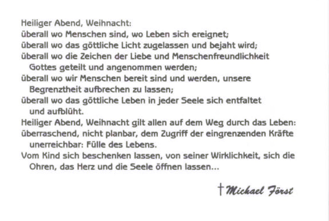 Rundbrief Weihnachten 1998